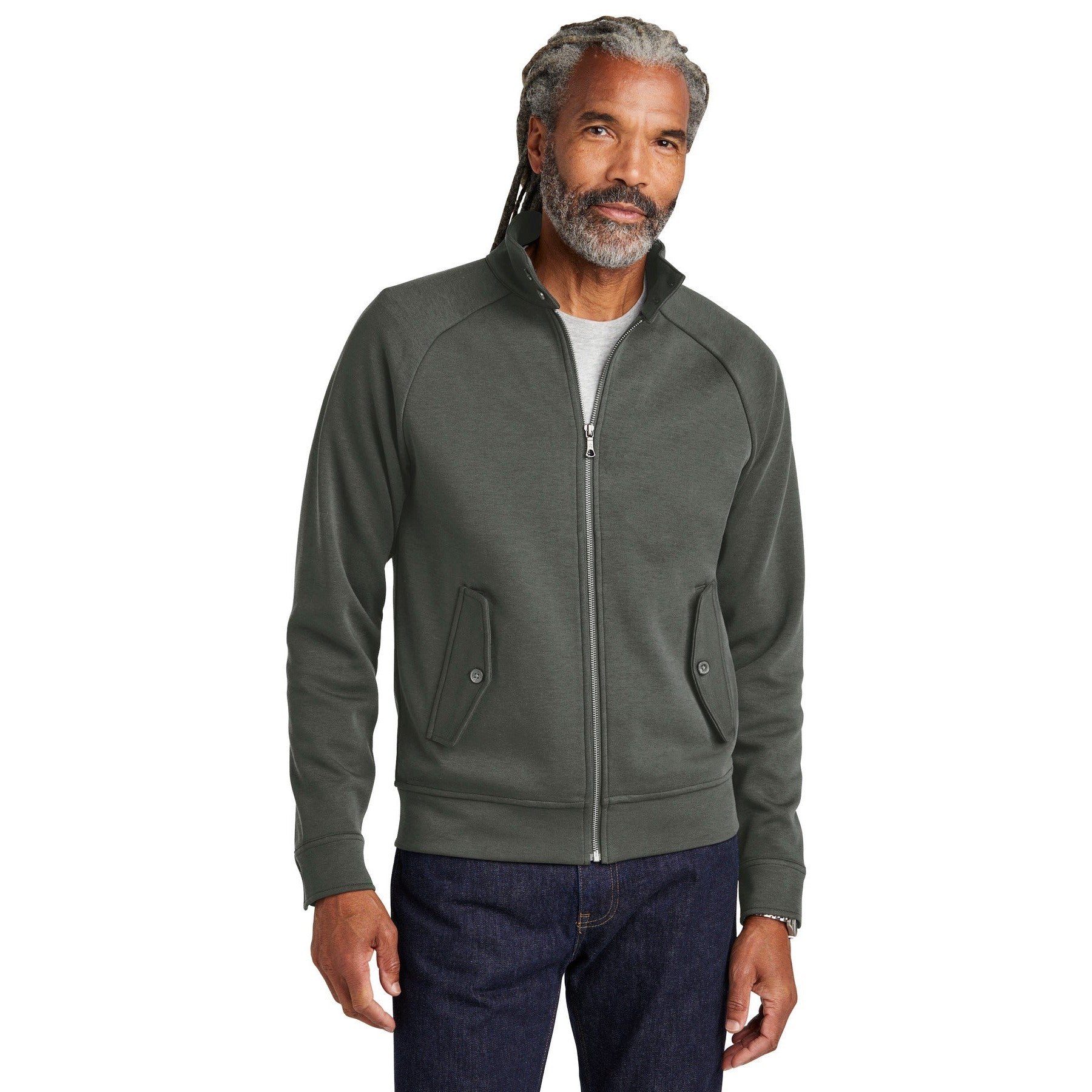 Brooks Brothers-Brooks Brothers® Double-Knit Full-Zip BB18210-MedTech-3